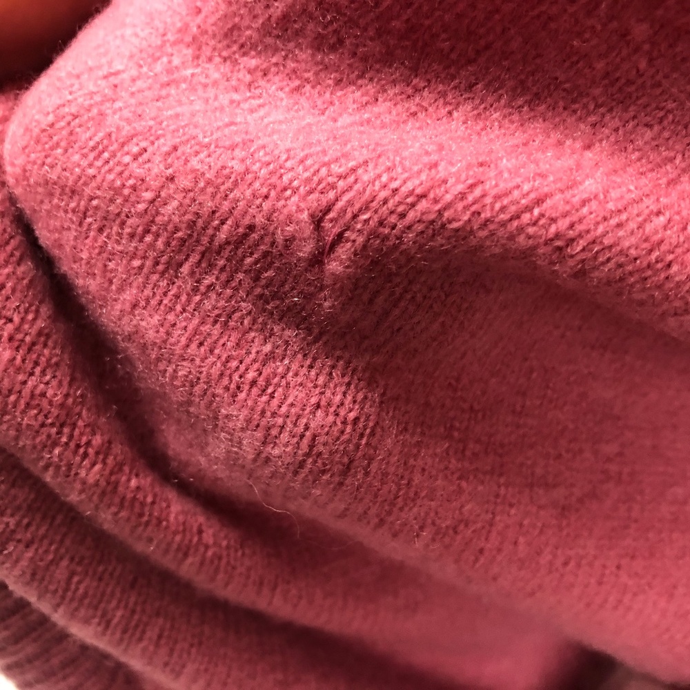 Lands End Lambswool Pullover Sweater V Neck Long S - Picture 3 of 7